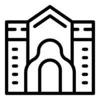 Belga neoclássico arquitetura ícone esboço . histórico herança construção vetor