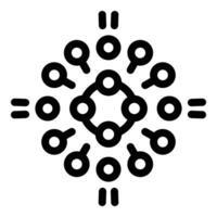 abstrato geométrico ícone com circular elementos vetor