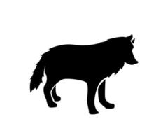 ilustração de lobo, silhueta de lobo, ilustração simples de lobo, sombra de lobo, homem lobo vetor