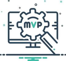 ícone de mistura de vetor para mvp