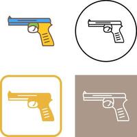 único pistola ícone Projeto vetor