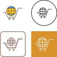 global compras ícone Projeto vetor