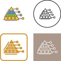 pirâmide gráfico ícone Projeto vetor