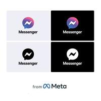 metaverso todos os logotipos de ícones de aplicativos, Facebook Messenger vetor
