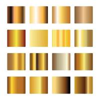 ouro gradiente conjunto coleção shin luxo brilhante vetor