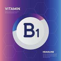 coleção de ícones de suplemento de vitamina b1 definir logotipo de ilustração vetorial vetor