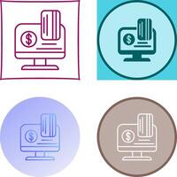 design de ícone de pagamento online vetor