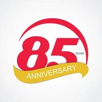 ilustração em vetor modelo logotipo 85 aniversário