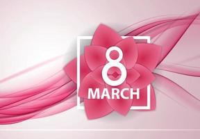 cartaz ilustração vetorial cartão floral feliz dia da mulher internacional 8 de março