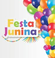 ilustração em vetor fundo festa junina