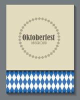 ilustração vetorial de fundo azul oktoberfest vetor