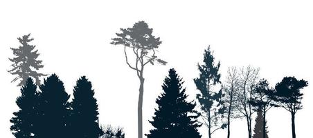 imagem da natureza. silhueta da árvore. bandeira ecológica. ilustração vetorial. vetor