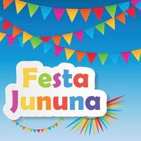 ilustração em vetor fundo festa jinina