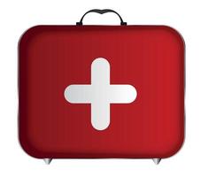 maleta médica vermelha com uma cruz vetor