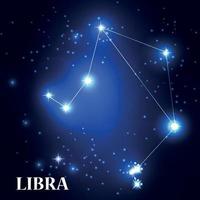 símbolo libra signo do zodíaco. ilustração vetorial. vetor