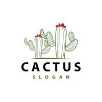 cacto logotipo deserto verde plantar Projeto elegante estilo símbolo ícone ilustração vetor