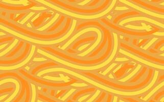 mão desenhado ásia japonês ramen macarrão desatado padrão.fundo com amarelo e laranja listras.pasta abstrato fundo conceito.macarrão amarelo poster. vetor