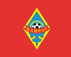 Kairat almaty clube logotipo símbolo Cazaquistão liga futebol abstrato Projeto vetor ilustração com vermelho fundo