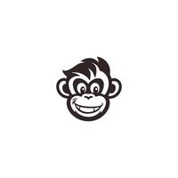 ai gerado macaco cabeça logotipo vetor de modelo