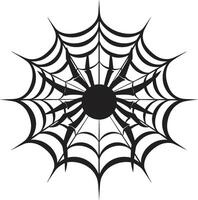 girar obra-prima insígnia astuto aranha e rede ícone para impactante branding aracno elegância crista à moda aranha com aranha rede vetor
