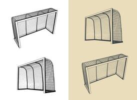 mini-futebol portões ilustrações vetor