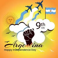 gráfico para Argentina independência dia, 9º do Julho vetor