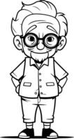 avô desenho animado mascote personagem ilustração. eps10 vetor