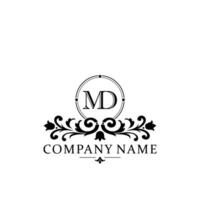 inicial carta md simples e elegante monograma Projeto modelo logotipo vetor