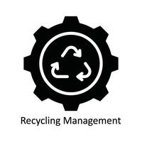 reciclando gestão vetor sólido ícone Projeto ilustração. natureza e ecologia símbolo em branco fundo eps 10 Arquivo