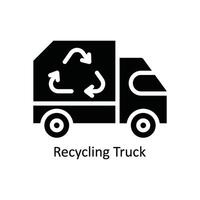 reciclando caminhão vetor sólido ícone Projeto ilustração. natureza e ecologia símbolo em branco fundo eps 10 Arquivo