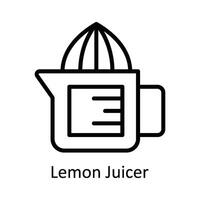 limão espremedor vetor esboço ícone Projeto ilustração. cozinha e casa símbolo em branco fundo eps 10 Arquivo