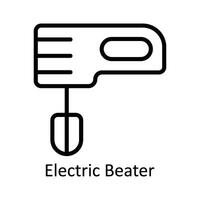 elétrico batedor vetor esboço ícone Projeto ilustração. cozinha e casa símbolo em branco fundo eps 10 Arquivo