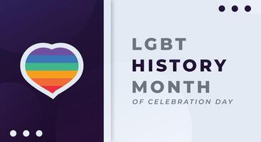 nacional lgbt história mês celebração vetor Projeto ilustração para fundo, poster, bandeira, anúncio, cumprimento cartão