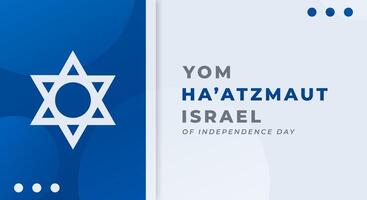 yom ha'atzmaut Israel independência dia celebração vetor Projeto ilustração para fundo, poster, bandeira, anúncio, cumprimento cartão