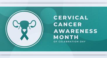 cervical Câncer consciência mês celebração vetor Projeto ilustração para fundo, poster, bandeira, anúncio, cumprimento cartão
