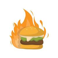 hamburguer logotipo, velozes Comida projeto, pão e carne vetor ilustração símbolo modelo
