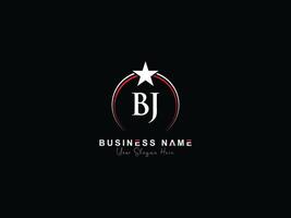 inicial bj luxo o negócio logotipo, feminino Estrela círculo bj logotipo carta vetor ícone