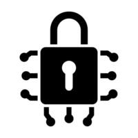 cyber segurança vetor glifo ícone para pessoal e comercial usar.