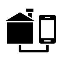 casa monitoramento vetor glifo ícone para pessoal e comercial usar.