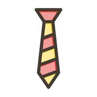 gravata Grosso linha preenchidas cores para pessoal e comercial usar. vetor