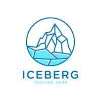 polar iceberg esboço logotipo vetor