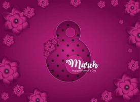 cartaz ilustração vetorial cartão floral feliz dia da mulher internacional 8 de março vetor