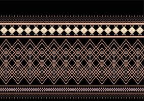 étnico geométrico desatado tecido padronizar Cruz ponto.ikat bordado oriental pixel padronizar Castanho fundo. abstrato, ilustração. textura, cruz ponto, moldura, decoração, tapete papel de parede. vetor