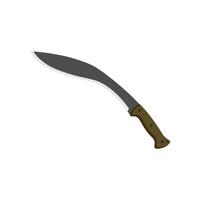 Kukri gurkha espada plano Projeto ilustração isolado em branco fundo, Kukri facão faca. exército sobrevivência combate Nepal gurkha lâmina vetor