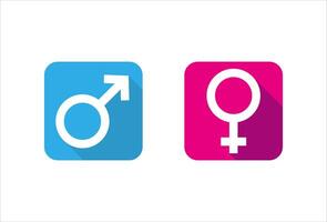 gênero ícone Rosa e azul símbolo, masculino e fêmea símbolo para seu rede local Projeto logotipo, aplicativo ícone ilustração vetor