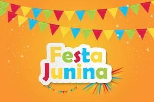 ilustração em vetor fundo festa junina