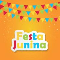 ilustração em vetor fundo festa junina