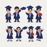 graduação celebração clipart coleção estoque vetor