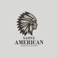 apache americano herança mês ícone vetor