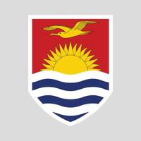 Kiribati bandeira dentro escudo forma quadro, Armação vetor